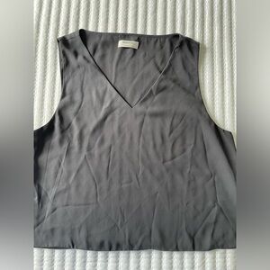 Aritzia charcoal blouse